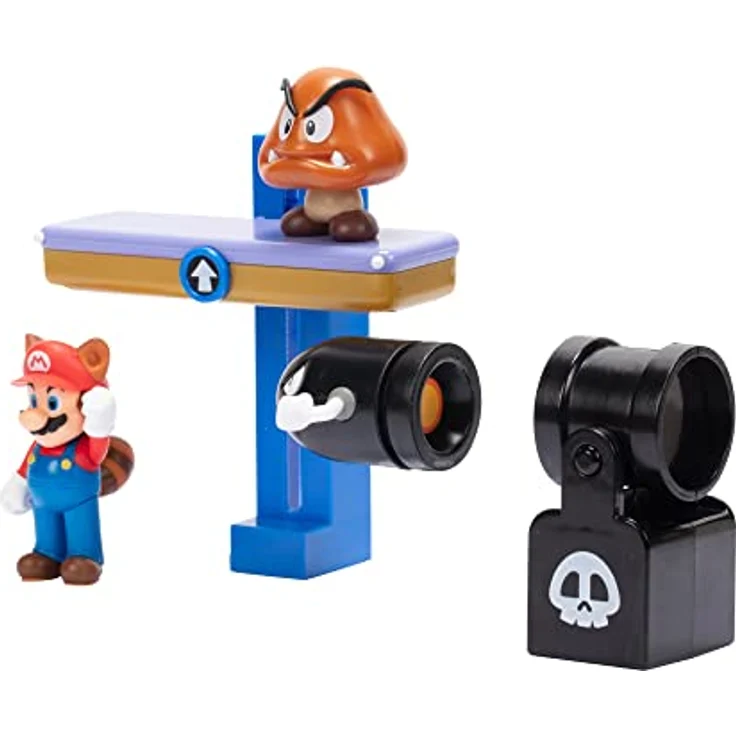 Jakks Pacific Super Mario Figuren Sammelfiguren Diorama Set, bewegliche Kunststofffiguren ab 3 Jahren – Bild 3