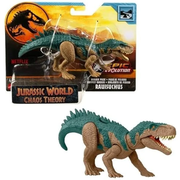 Jurassic World Rauisuchus Spielzeug-Dinosaurier, 17,8 cm mit beweglichen Gelenken, für Kinder ab 4 Jahren