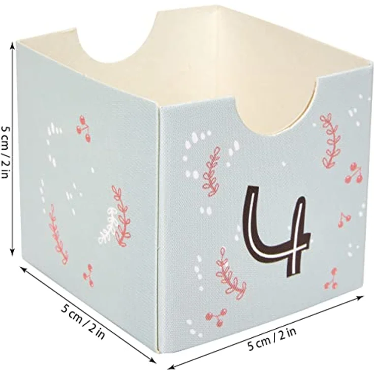 BRUBAKER Adventskalender zum Befüllen - Tierische Weihnachten Rosa - DIY Weihnachtskalender mit 24 Türchen - 32,5 cm groß aus Pappe – Bild 3