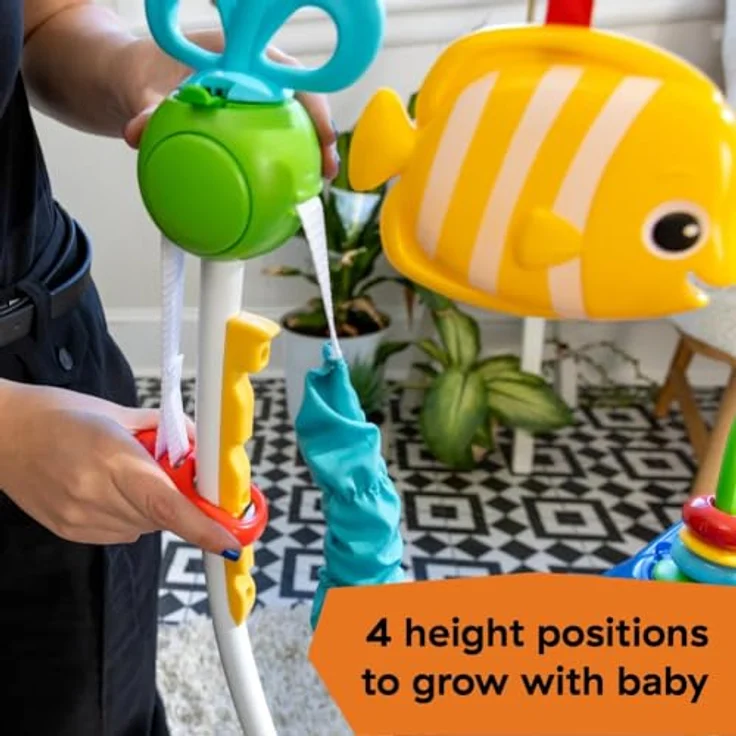 Baby Einstein, Neptune's Ocean Discovery Spring- und Spielcenter mit abnehmbare Spielzeuge, 360° drehba Hopser, Höhenverstellbar, Spricht 3 Sprachen, Babyspielzeug ab 6 Monaten – Bild 7