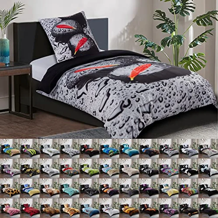 Sanilo® Bettwäsche 135x200 cm, 100% feinste Baumwolle, Oeko-TEX Zertifiziert, Elegance Muster, 2-teilig - Kinderbettwäsche – Bild 1
