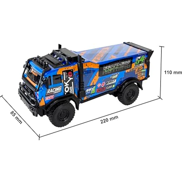 DF-Models Mountain Truck Rally Van 1:18 RTR, Renn-Lkw, 1:18, 6 Jahr(e), 300 mAh, 250 g, blau – Bild 3