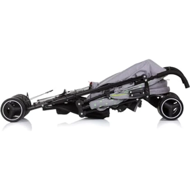 Chipolino Kinder-Buggy Kinderwagen Milano, Buggy bis 22 kg, Rückenlehne verstellbar, faltbar, klassischer Stahlrahmen in Schwarz – Bild 6