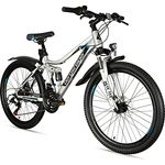 Bergsteiger Broome 26 Zoll Kinderfahrrad, Shimano 21 Gang-Schaltung, StVZO, Mountainbike mit Vollfederung, Scheibenbremsen & Dynamo-Licht, geeignet für 8, 9, 10, 11, 12, 13 Jahre, Jungen & Mädchen
