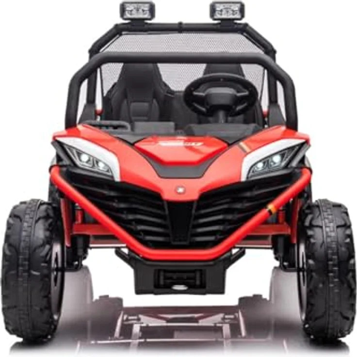 Chipolino Kinder Elektrofahrzeug Explorer Doppelsitzer Offroad, 2,4 GHz Fernbedienung, MP3/USB-Anschluss, rot – Bild 2