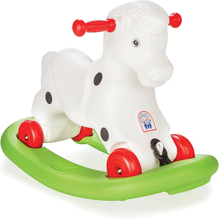 Pilsan Schaukeltier Schaukelpferd 2 in 1 Rutscher, Kunststoff, bis 50 kg, mit Rädern, Blau