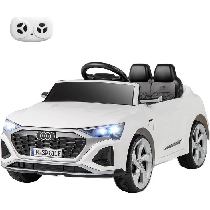 KOMFOTTEU Audi SQ8 Elektro-Kinderauto, 12-V-Elektrofahrzeug mit 2,4-G-Fernbedienung, Belastbarkeit 30 kg, für Kinder ab 3 Jahren, mit Hupe und LED-Leuchten