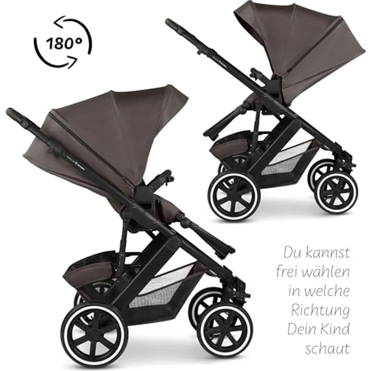 ABC Design Salsa 5 Air Teddy, 3in1 Kinderwagen mit Babywanne, Sportsitz und Babyschale, inklusive Zubehör, geeignet von Geburt bis 4 Jahre – Bild 5