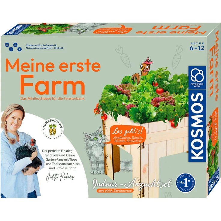 Kosmos Experimentierkasten Judith Rakers Meine erste Farm, Made in Germany, Mini-Hochbeet und interaktive Anleitung – Bild 1