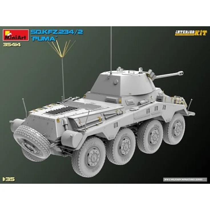Other 1:35 Sd.Kfz.234/2 Puma Interior Kit, detailliertes Modellfahrzeug mit beweglichen Kettengliedern und mehreren Varianten – Bild 3