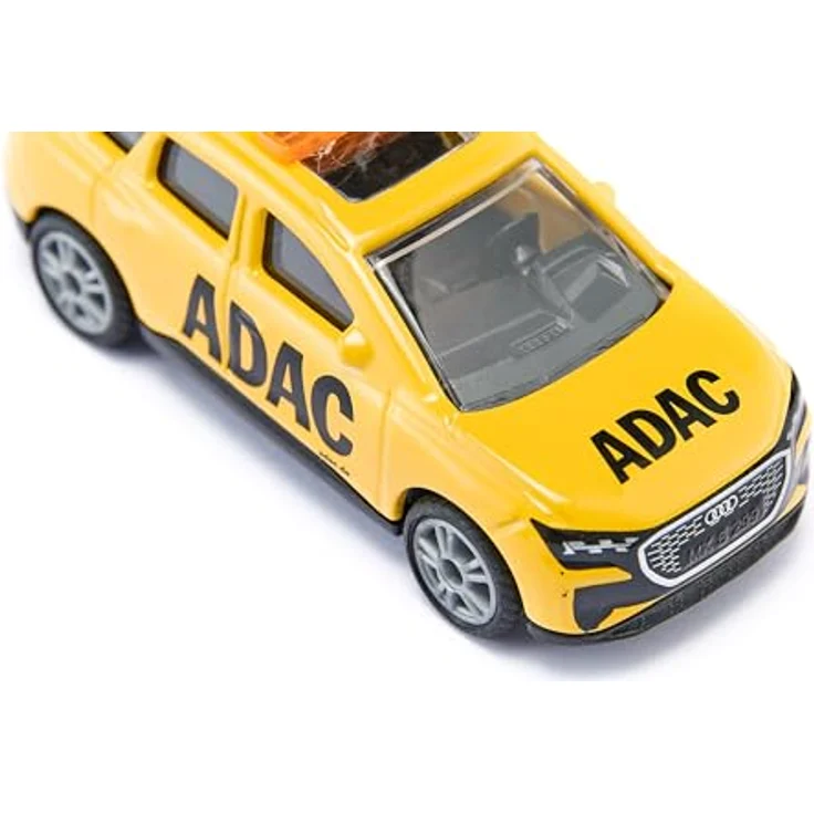 siku 1565, Audi Q4 e-tron ADAC Pannenhilfe, Spielzeug-Auto, Metall/Kunststoff, Gelb, Anhängerkupplung, Gummierte Reifen, Gelbe Signalbalken – Bild 4