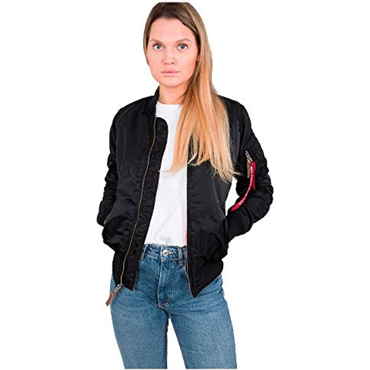 Alpha Industries Bomberjacke Alpha Industries Women - Bomber Jackets MA-1 VF 59 Wmn, Slim Fit, Flight-Nylon, RBF-Tag, schwarz – Bild 2