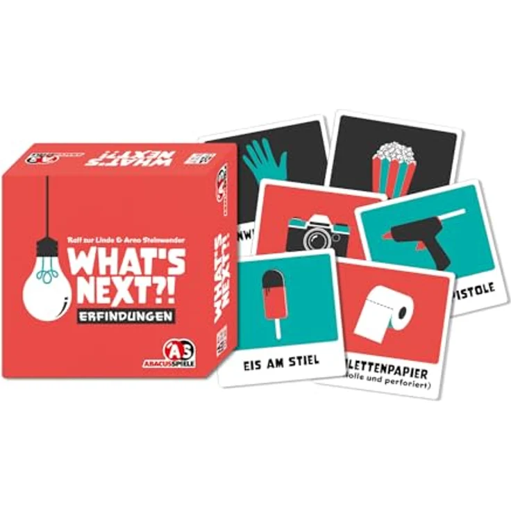 ABACUSSPIELE 06251 What's Next?! Kartenspiel, kommunikativer Spielmodus für 1 bis viele Spieler, 80 Karten, Rot – Bild 5