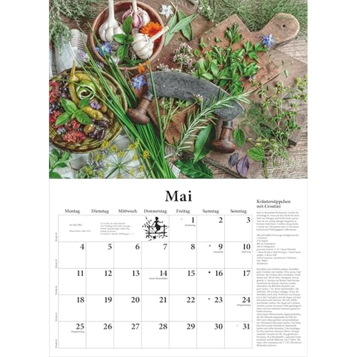 Neumann DUMONTS neuer Küchenkalender 2026, Broschürenkalender mit Rezepten und Gedichten, 42 x 29 cm, stimmungsvolle Food-Fotografien – Bild 5