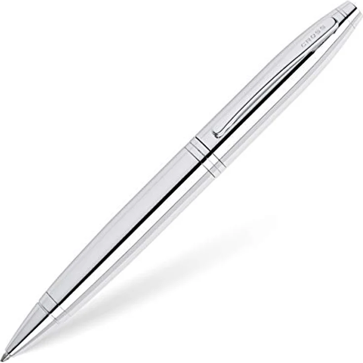 Cross Calais Glanzchrom, Drehkugelschreiber mit dokumentenechter Mine und hochwertiger Metallkonstruktion, Chrom-Finish – Bild 1