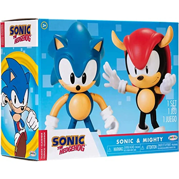 Jakks Pacific Sonic und Classic Mighty, Sammelfigur 2er-Pack, mehrfarbig, 10 cm – Bild 8