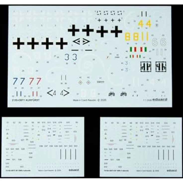 Eduard Edualdo 1/72 Dual Combo Limited Edition Coahurst Bf109K Modellbausatz, Kunststoff mit 9 Markierungen (8x Deutschland, 1x Italien) und Ätzteilen – Bild 5