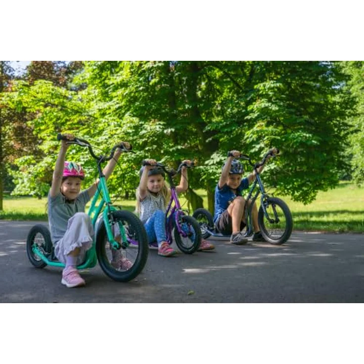 Yedoo Wzoom Y40 Kinder Tretroller, höhenverstellbar, 16/12 Zoll Luftreifen, für Kinder ab 6 Jahren, türkis – Bild 7