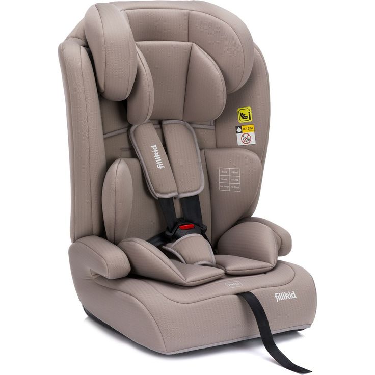 Fillikid Kindersitz Oli i-Size, vorwärtsgerichtet ab 9 Monate bis 12 Jahre (76-150 cm), Gurtbefestigung, Natur
