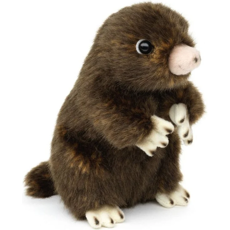 Teddys Rothenburg Maulwurf Kuscheltier 14 cm, kuschelweicher Plüsch, braun - maschinenwaschbar bis 30°C