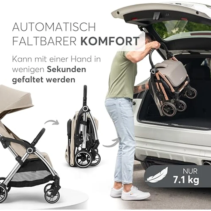 Kikkaboo Kinder-Buggy Kinderwagen, Buggy Eden bis 22 kg, Federung, Regenschutz, zusammenklappbar – Bild 6