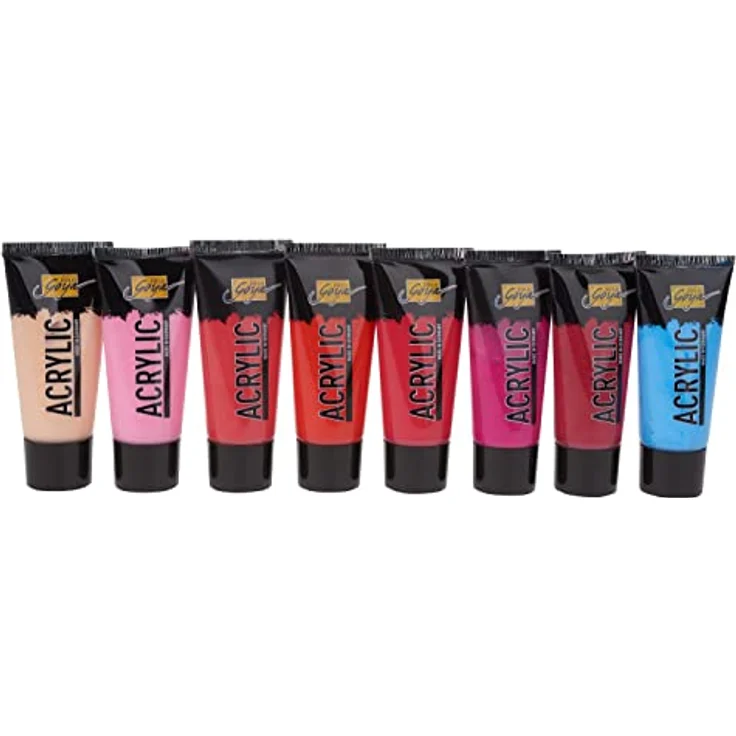 KREUL Solo Goya Acrylic Set, 32 hochpigmentierte Acrylfarben à 20 ml, wasserbasierend, schnell matt trocknend, gut deckend, wasserfest – Bild 3