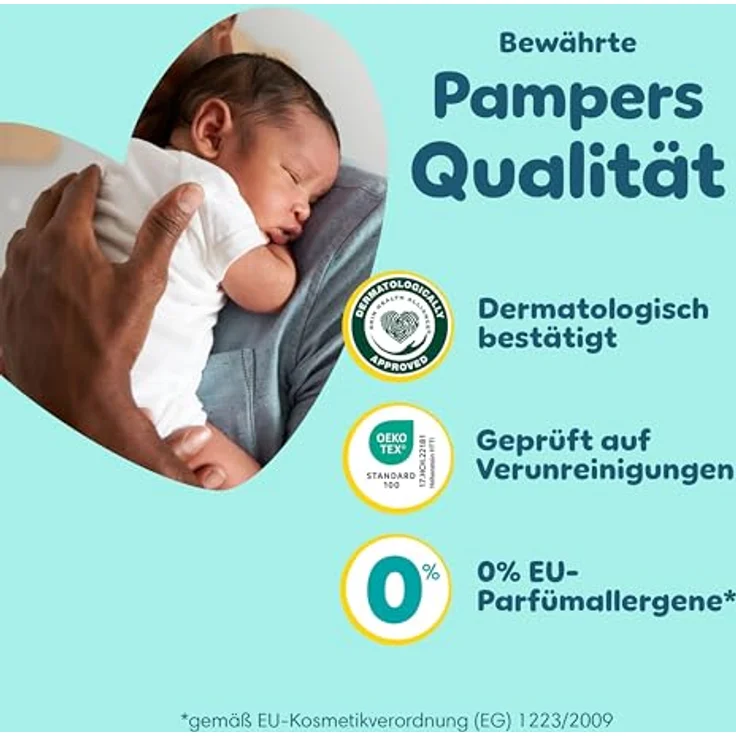 Pampers Premium Protection Windeln Gr.1 Newborn (2-5 kg), Halbmonatsbox, 180 St, 100% Auslaufschutz, ultra weich, Dermacomfort Innenvlies – Bild 9