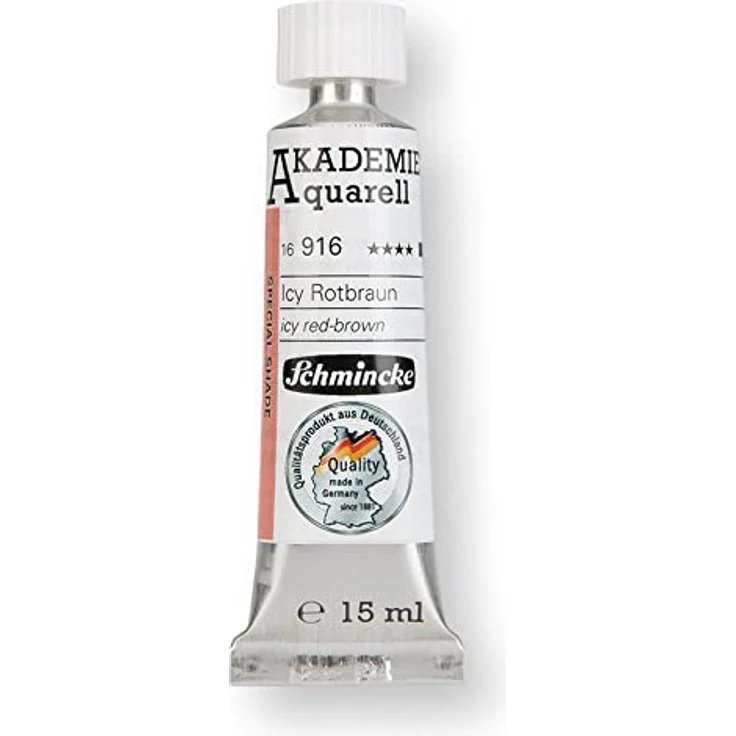 Schmincke AKADEMIE® Aquarell Tubenfarbe, 15 ml Tube, pastellige Icy Colours Sonderfarbe in 916 Icy Rotbraun, feine Künstler-Aquarellfarbe, hochkonzentriert und lichtbeständig – Bild 1