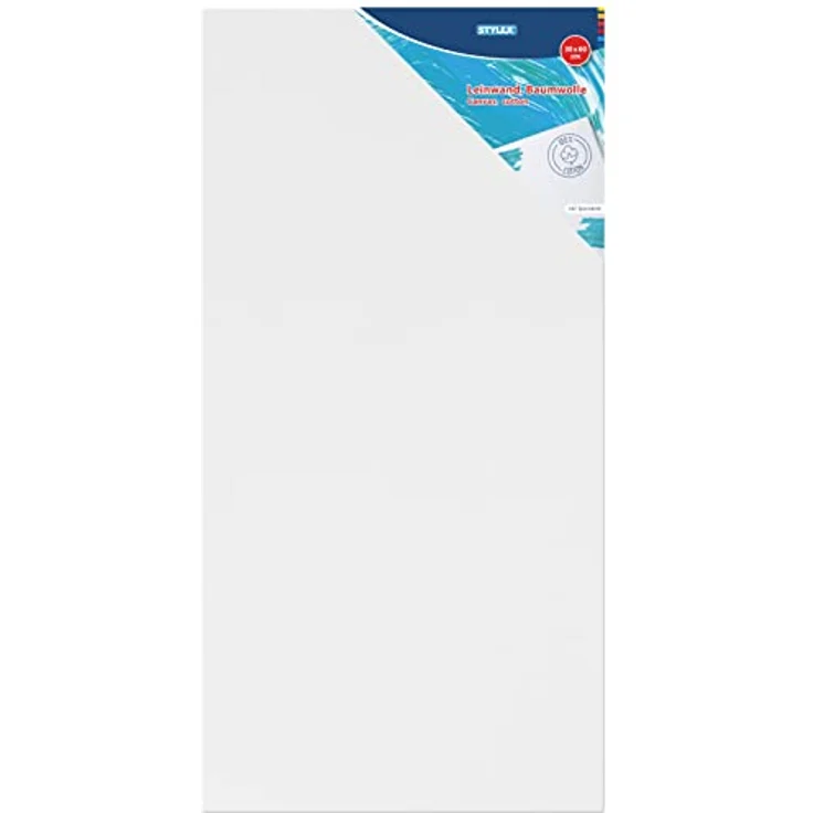 Stylex 28583-P6 Keilrahmen 30 x 60 cm, 6er Set, für Öl-, Acryl- und Temperafarben, Gouache-Malerei, Leinwand aus 100 % Baumwollgewebe, grundiert – Bild 2