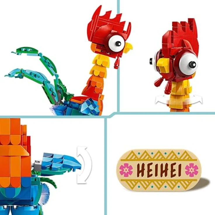 LEGO Disney Vaiana 2 Heihei - Spielset mit baubarer Tierfigur - Bauspielzeug für Filmfans - Fantasy Bauset mit Huhn - Geschenk für Mädchen und Jungen ab 9 Jahren - 43272 – Bild 4