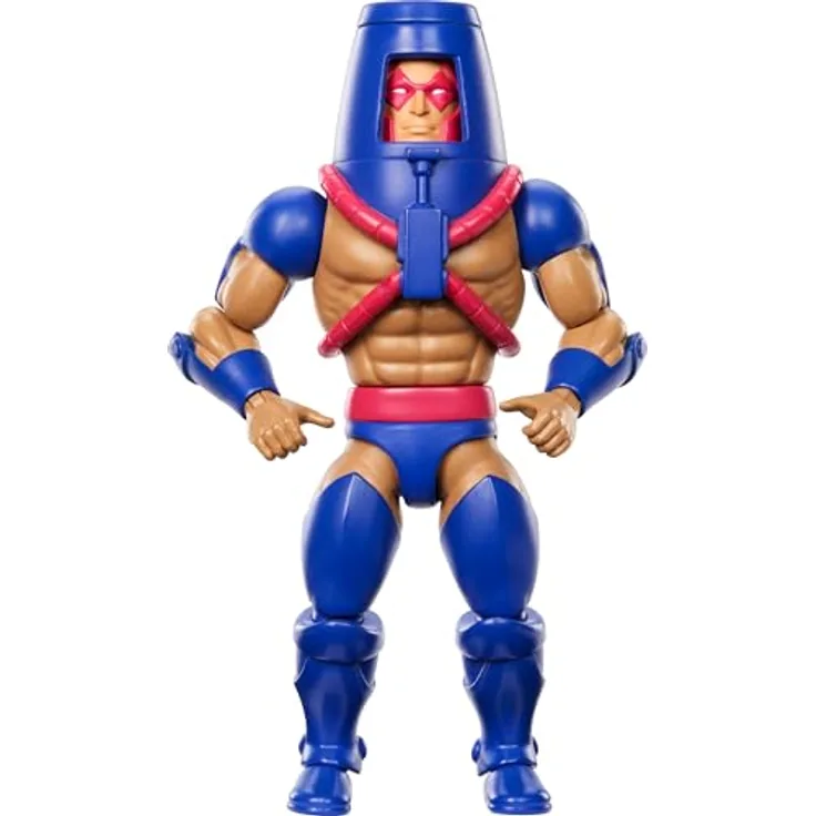 Masters of the Universe Origins Man-E-Faces Actionfigur, ca. 14 cm groß, Heroic Warrior mit Wechselgesichtern und Mini-Comic-Heft, JBM80