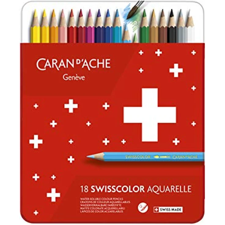Caran d'Ache 1285.718 Buntstifte Swisscolor, 18er Metalletui - Qualität, Langlebigkeit, Robustheit - Farbe: [hier Farbe einfügen] – Bild 1
