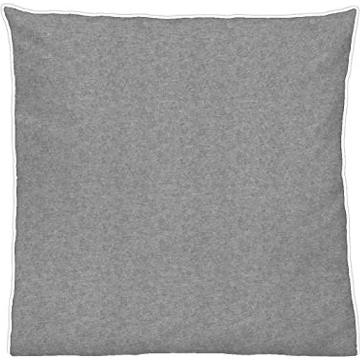 biberna 0840500 Wende-Bettwäsche Kopfkissenbezug Melange-Flanell 1x 80x80 cm, titanium – Bild 2