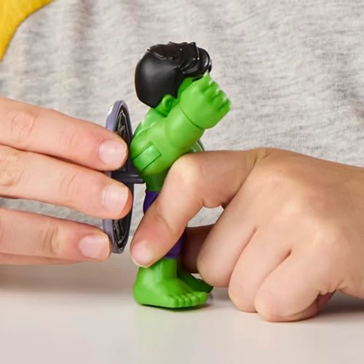 Marvel Spidey und Seine Super-Freunde Hulk Action-Figur, 7,6 cm große bewegliche Figur mit Accessoire, Superhelden-Spielzeug für Kinder ab 3 Jahren – Bild 4