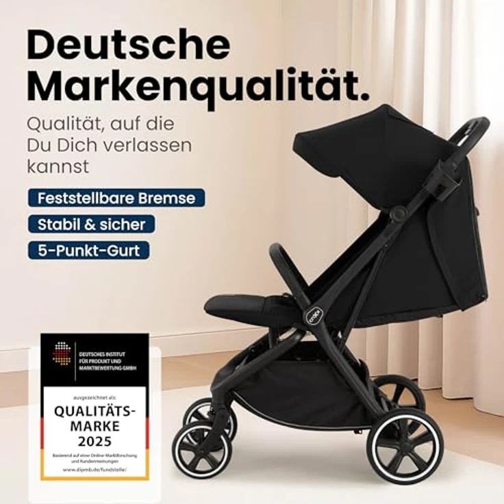 Hartan Kinder-Buggy Clixx, kompakter Buggy mit Regenschutz, Cupholder und großen Rädern – Bild 2