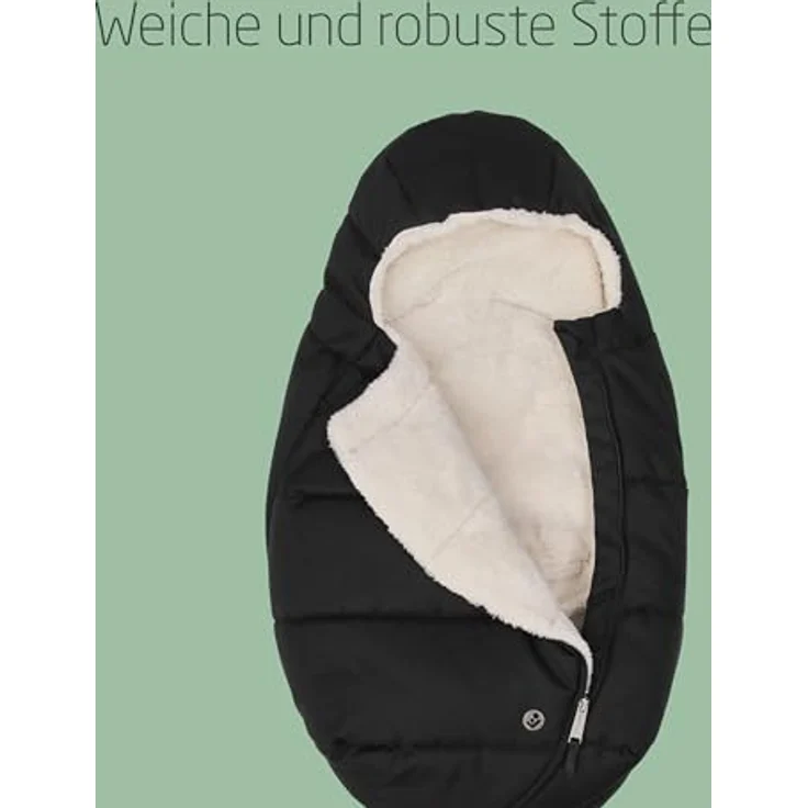 Maxi-Cosi Fußsack für Babyschalen, waschmaschinenfester Fußsack aus weichem, robustem Material, Twillic Black – Bild 4
