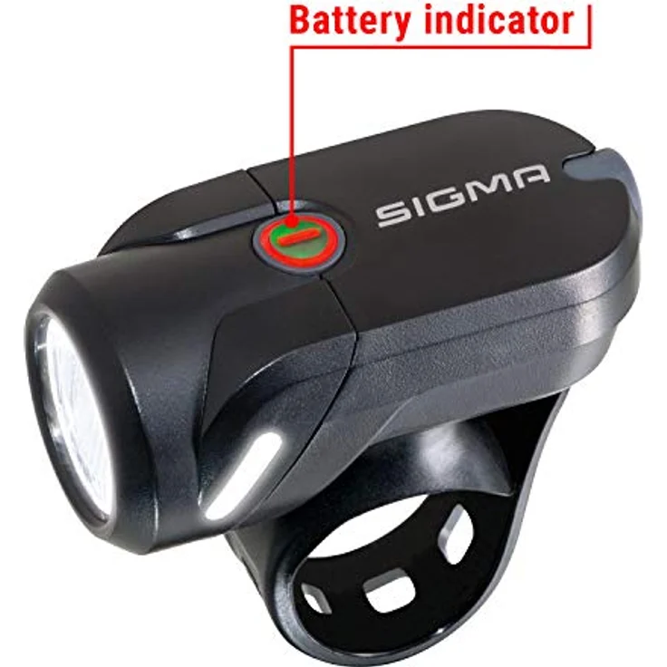 SIGMA SPORT Fahrradbeleuchtung AURA 35 USB Frontleuchte, wiederaufladbares Fahrradlicht mit 35 Lux, sportlich kompaktes Design – Bild 6