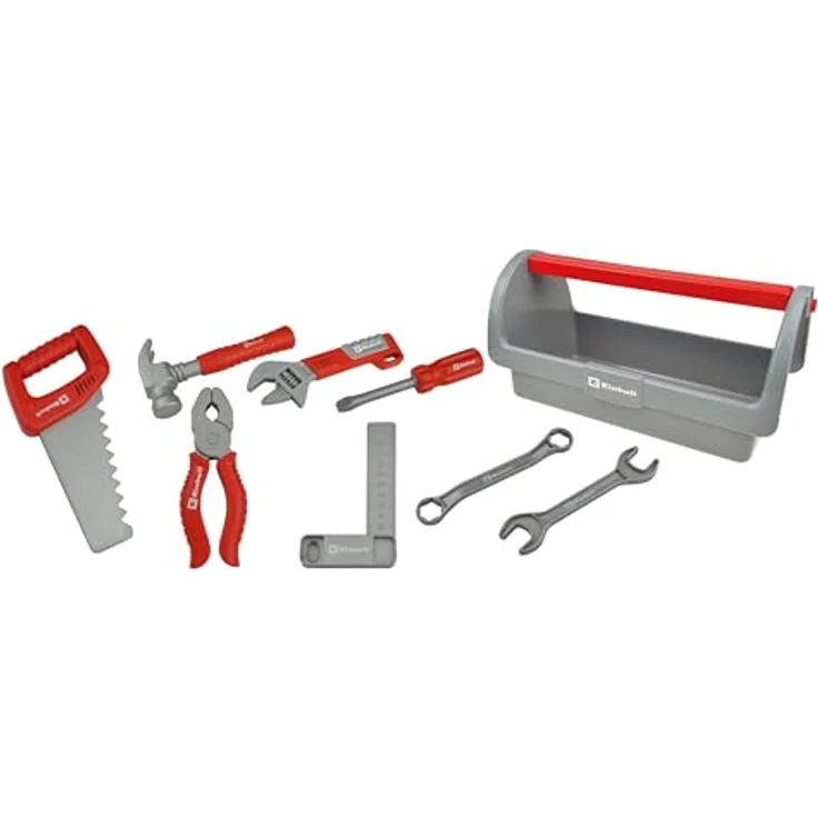 Happy People Einhell Kids Werkzeugbox, Spielwerkzeugkoffer mit Säge, Zange, Hammer und Schraubendreher – Bild 1