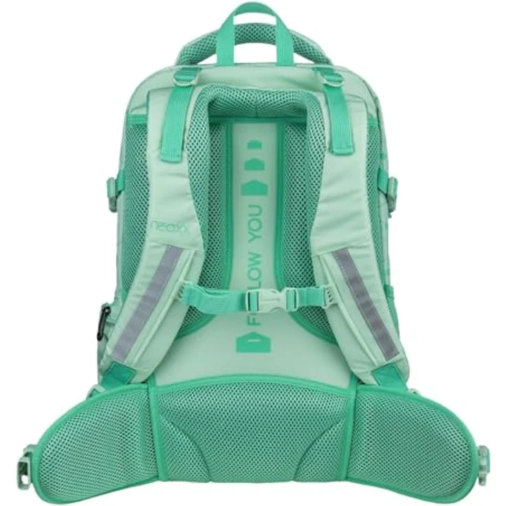 neoxx Active Pro Schulrucksack mit Laptopfach und ergonomischem Tragesystem, mint – Bild 3