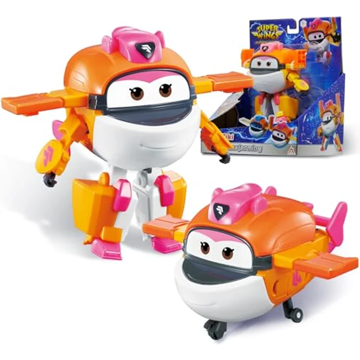 Super Wings Supercharged Tiki, 12,7 cm Transformations-Spielzeug-Flugzeug und Roboterfigur für Kinder ab 3 Jahren, akrobatisch und sicher – Bild 1