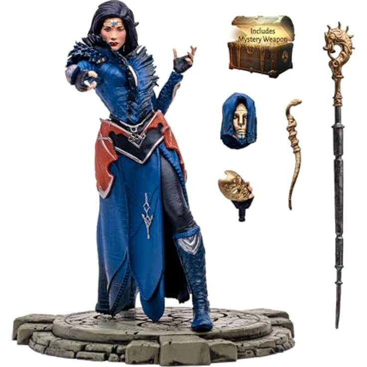 McFarlane Toys Actionfigur Diablo 4, ca. 18 cm, mit Zubehör und Sammelkarte, detailreich und beweglich, in bedruckter Fensterbox – Bild 6