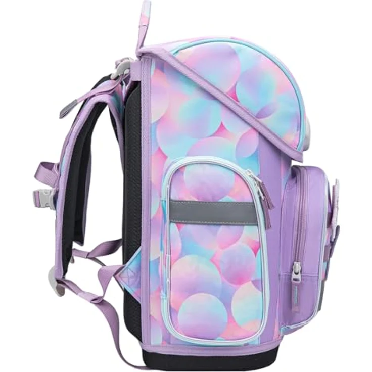 Baagl Schulranzen Mädchen Set 3-teilig Ergo Schultasche Grundschule - Candy, ergonomisch, verstellbares Ergo Adjustable System, Fidlock-Verschluss, wasserabweisend, 19 l Volumen – Bild 3