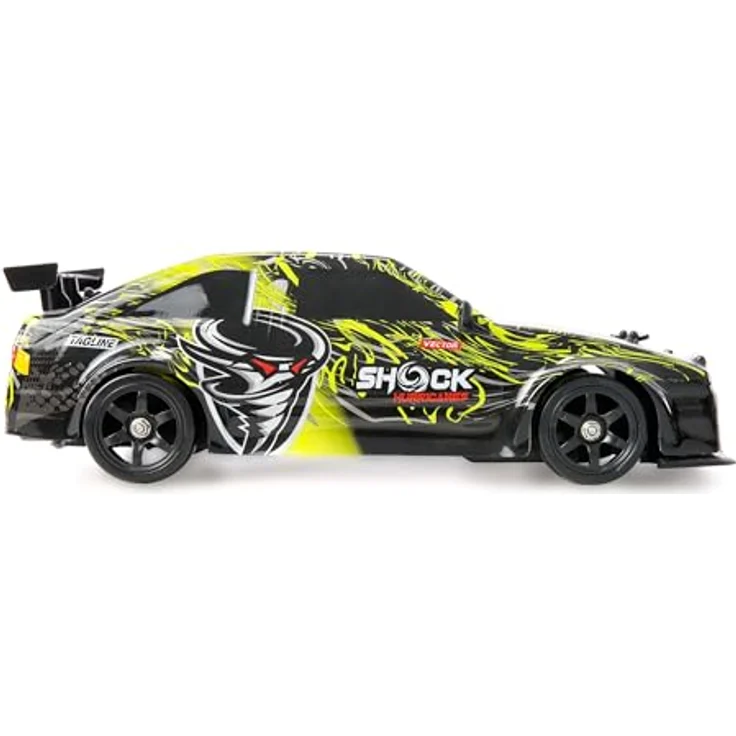 Amewi RC Drift Sport S12 4WD 1:16 RTR, ferngesteuertes Sportauto mit Raucheffekt und LED-Beleuchtung, grün – Bild 4