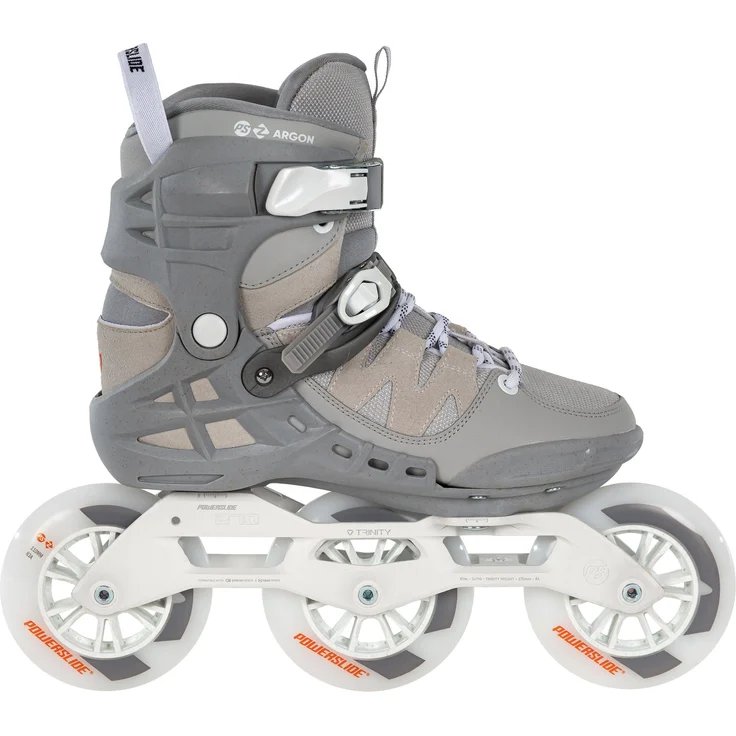 Powerslide Inlineskates Phuzion Argon Cement 110, Fitness Skate mit Glasfaserverstärkter Schale, MYFIT Recall Innenschuh, TRINITY-X Technologie - Schwarz – Bild 1