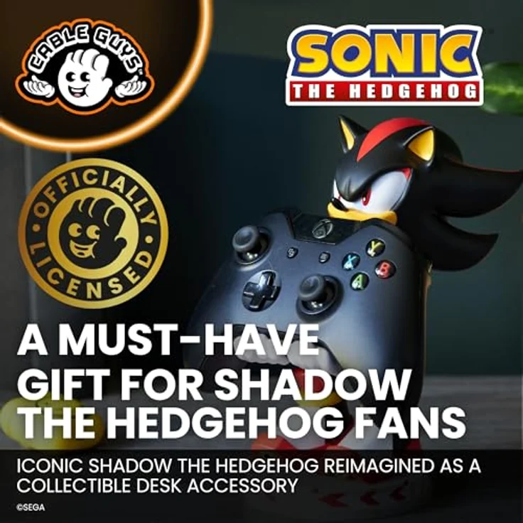 Exquisite Gaming Shadow the Hedgehog Stojak na kabel, 20 cm, Universalhalter für Gaming-Controller und Smartphones, offiziell lizenziert von SEGA – Bild 5