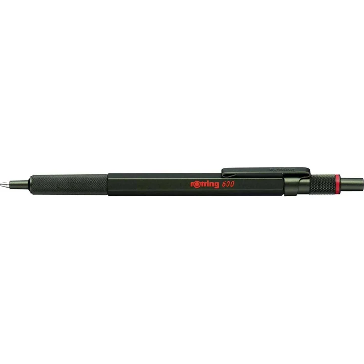 Rotring 600, Schreibstift mit Ganzmetallgehäuse und Druckmechanismus, Dunkelgrün