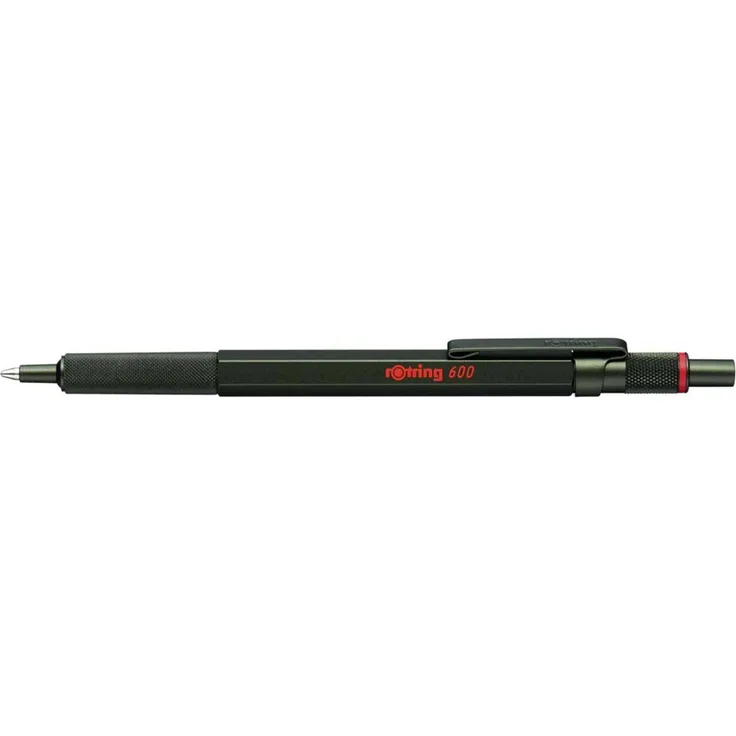 Rotring 600, Schreibstift mit Ganzmetallgehäuse und Druckmechanismus, Dunkelgrün