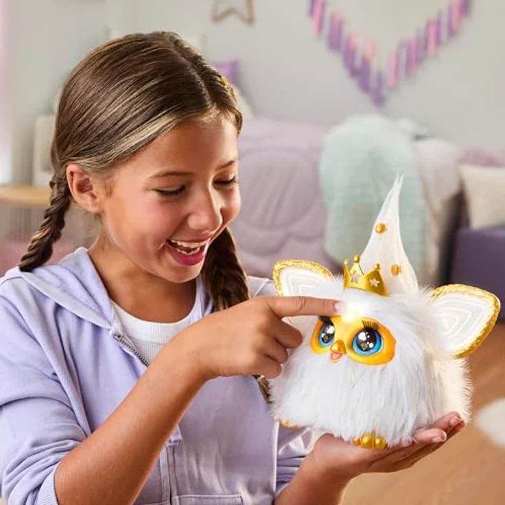 Hasbro Furby Golden Glow, sprachaktiviertes Plüschtier mit Lichtshow und über 600 Sätzen, ab 6 Jahren – Bild 6
