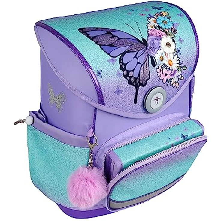 Belmil Compact Plus Schulranzen-Set 5-tlg., ergonomisch, 19 L Volumen, Grau, für Kinder ab 110 cm – Bild 8
