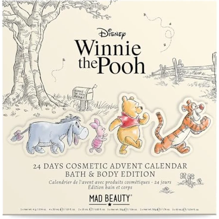 ACCENTRA Adventskalender WINNIE THE POOH, 24 Pflegeprodukte in aufklappbarer Box für Kinder, Vorfreude auf Weihnachten – Bild 5
